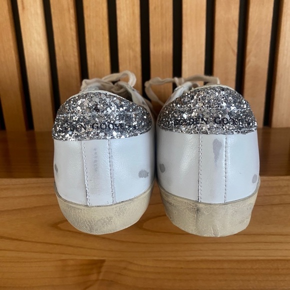 Golden Goose Super-Star Sneaker - Silver Glitter Heel - US 8 | EU 38 🪩 - Picture 2 of 14